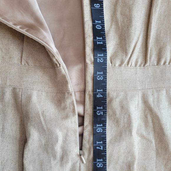 Maeve Anthropologie Linen Blend Flaxen Dress Sleeveless Rope Waist Beige Sz 0 - Picture 10 of 11